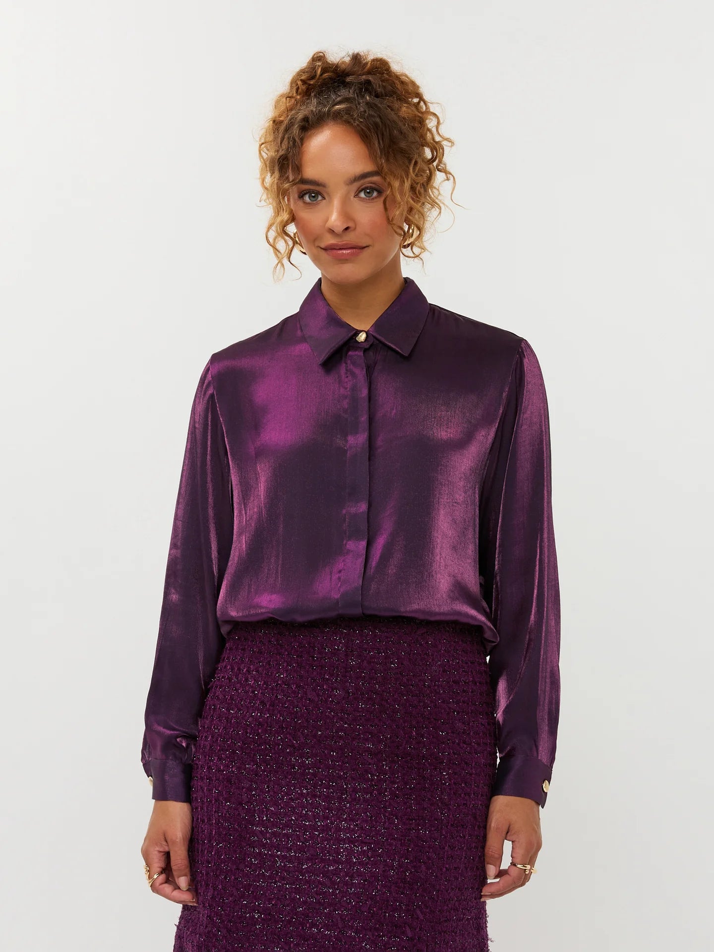Ydence Blouse Lindsey Aubergine