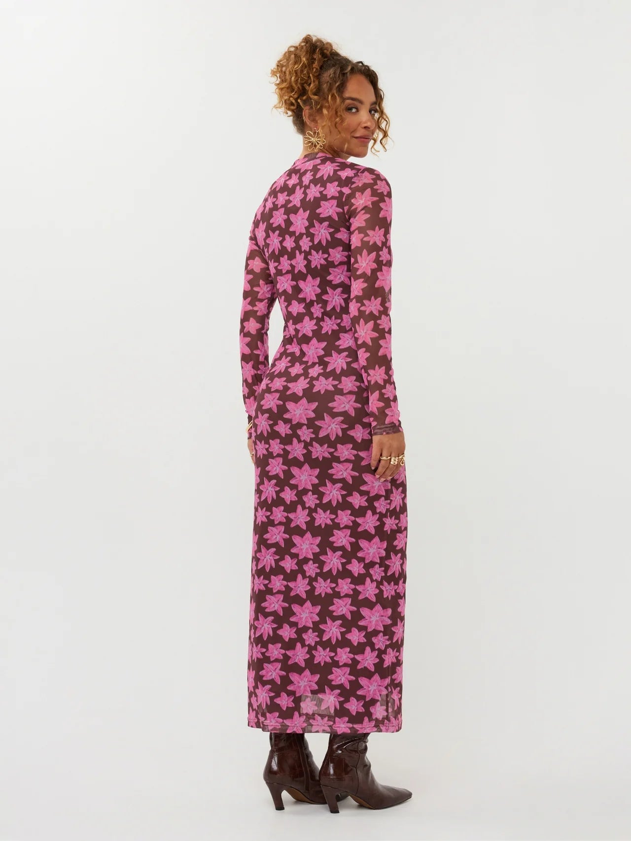 Ydence Dress Lauren Brown flower