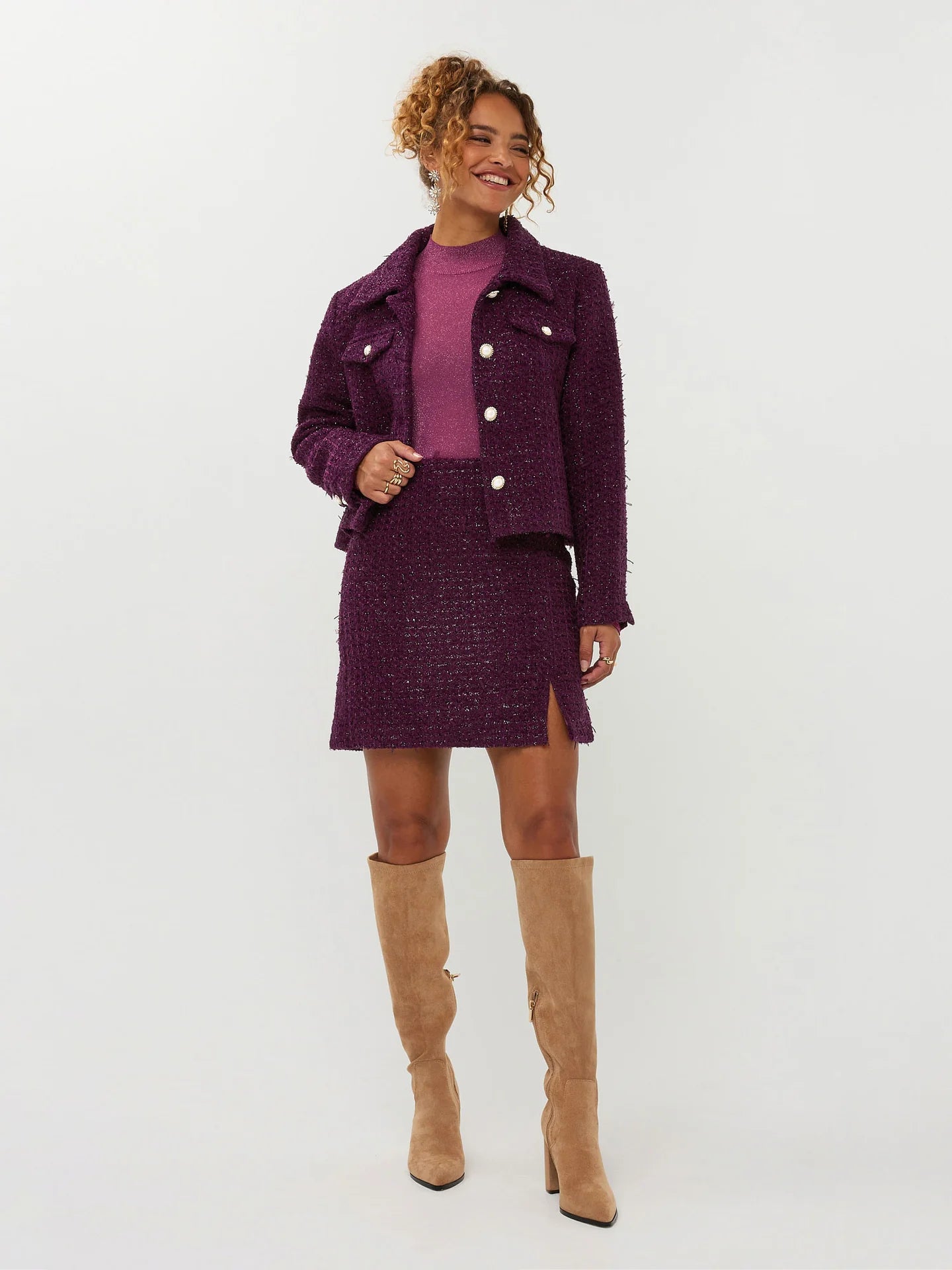 Ydence Jacket Wiske Aubergine