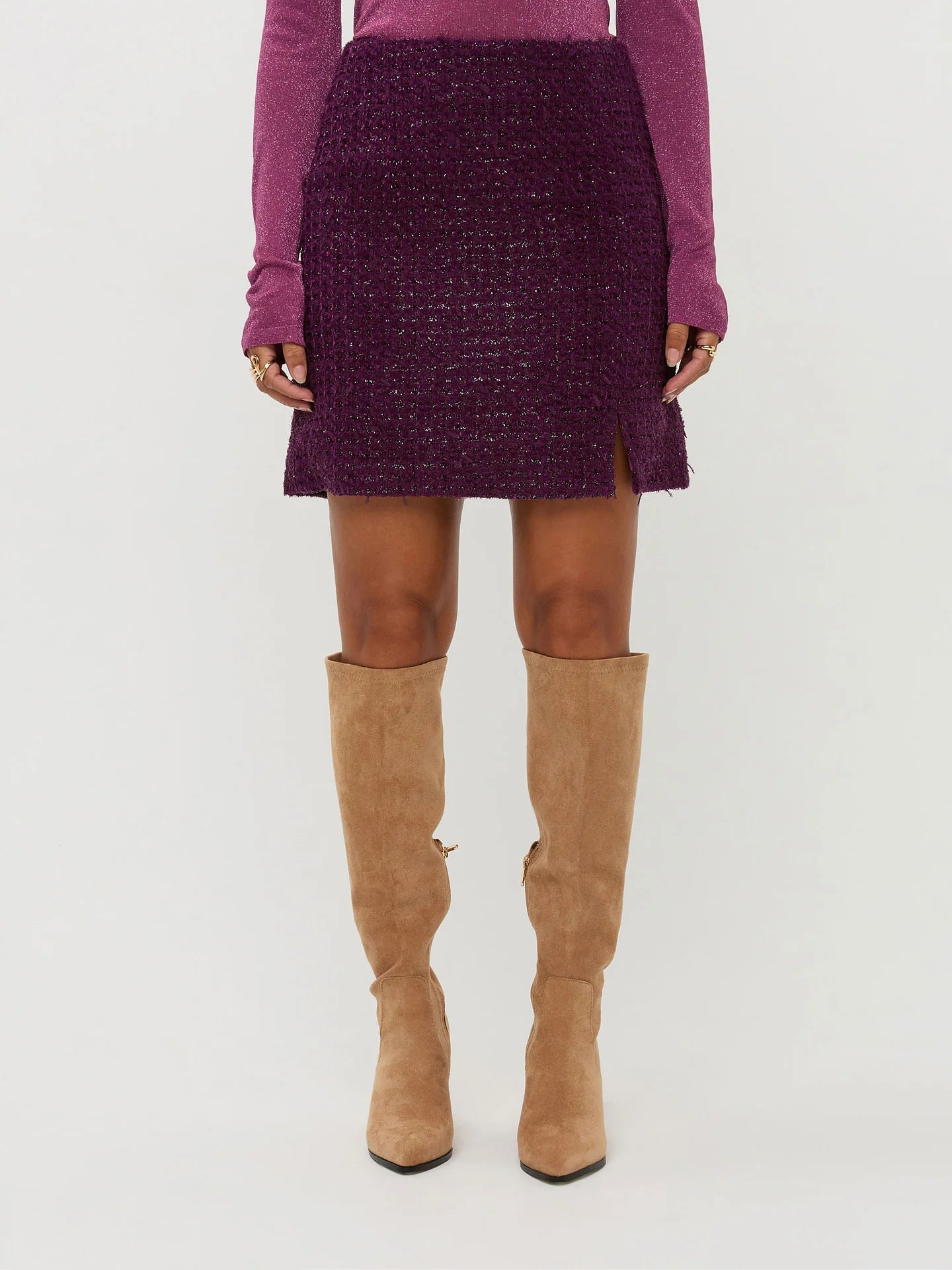 Ydence Skirt Femke Aubergine