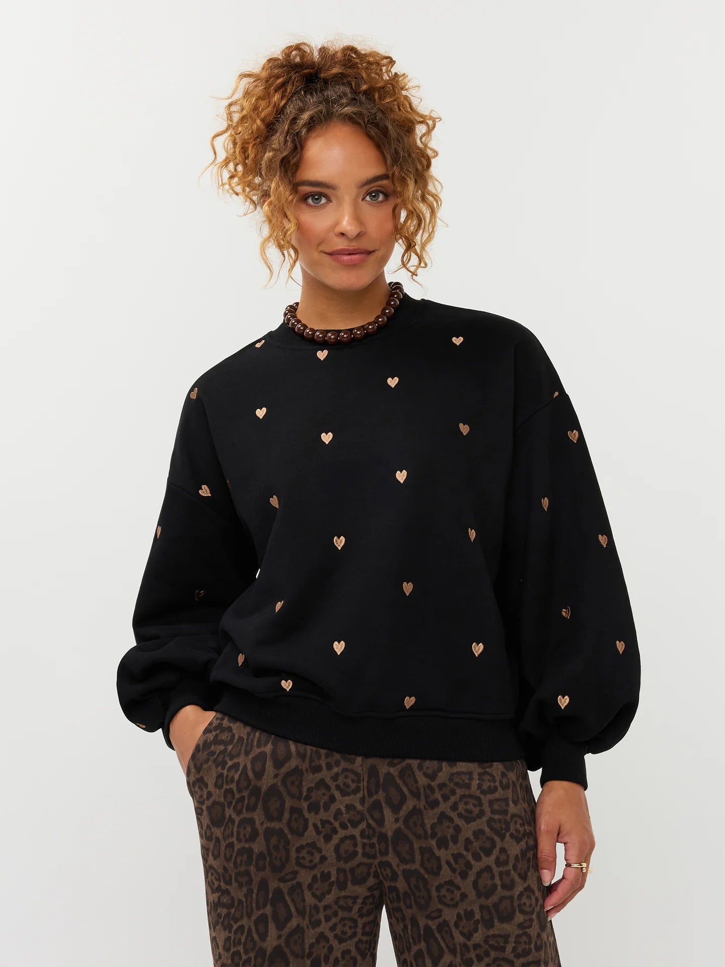 Ydence Sweater Hearts Black/gold