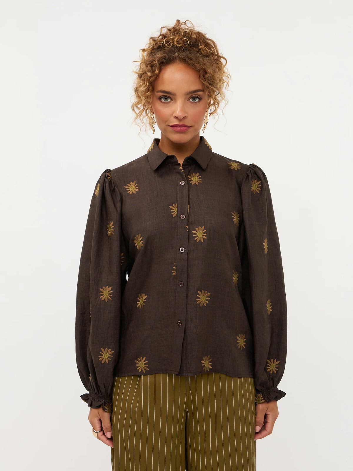 Ydence Blouse Jasmijn dark brown