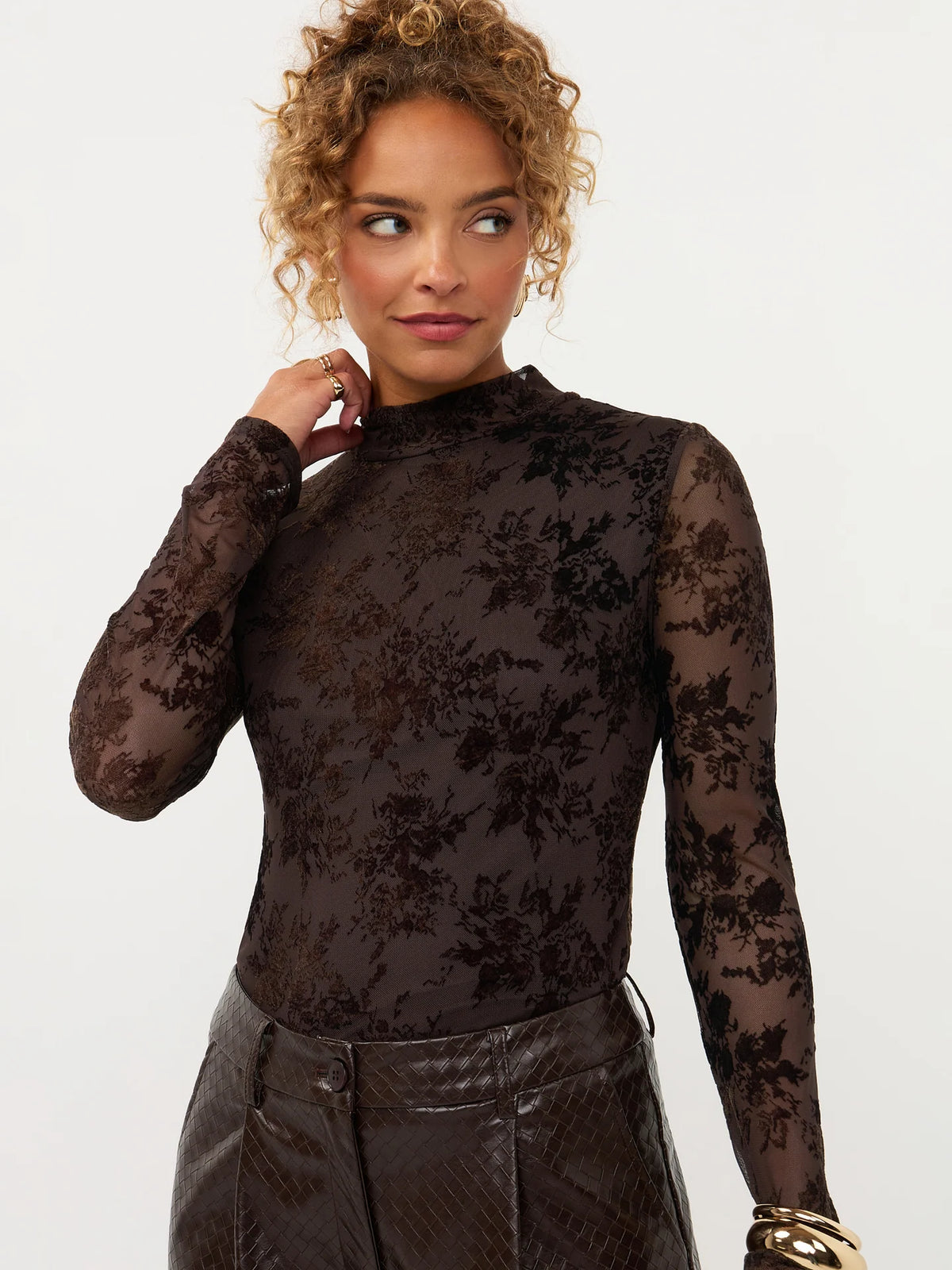Ydence Top Brandy Brown