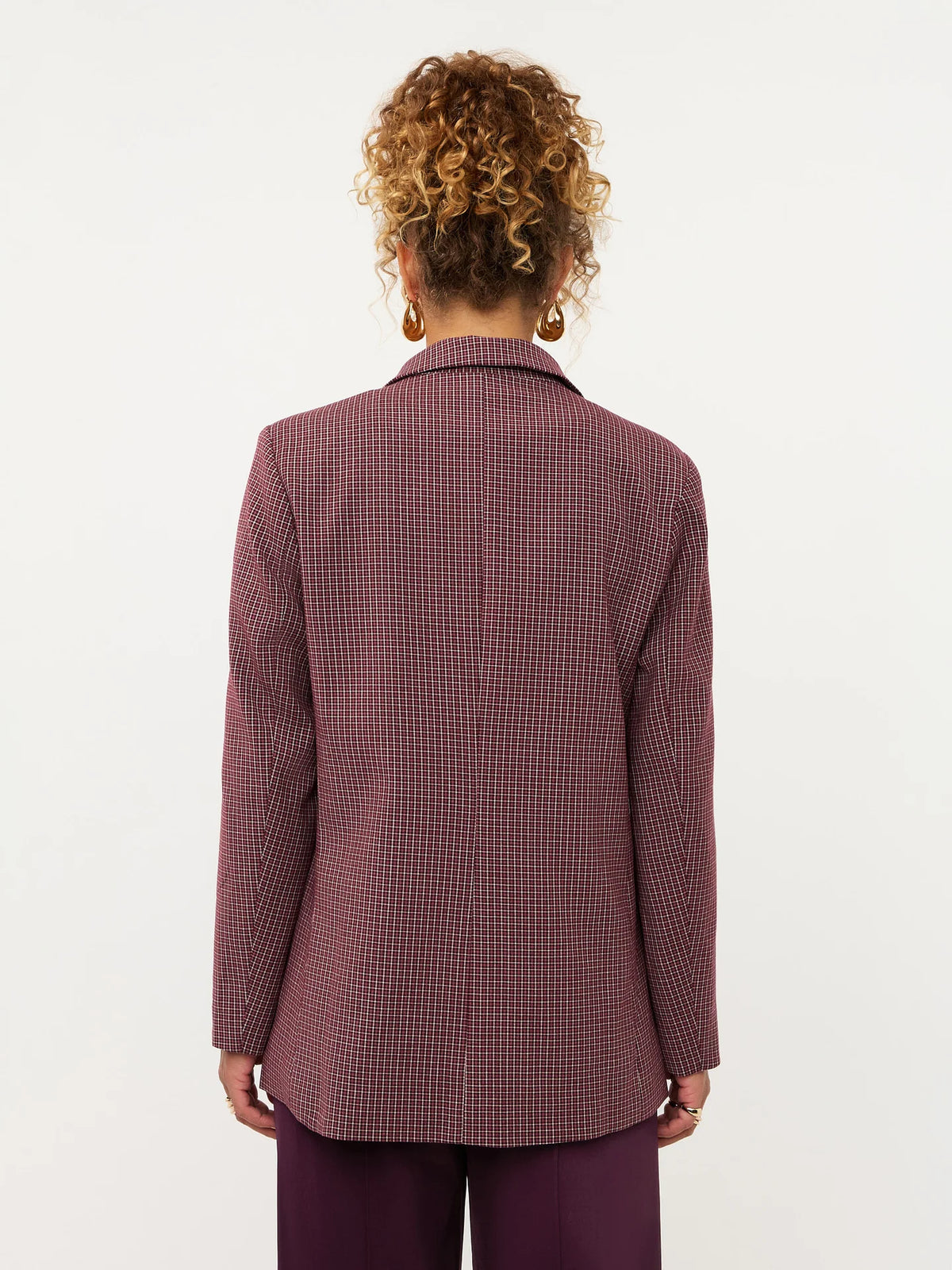 Ydence Blazer Nevessa mauve check