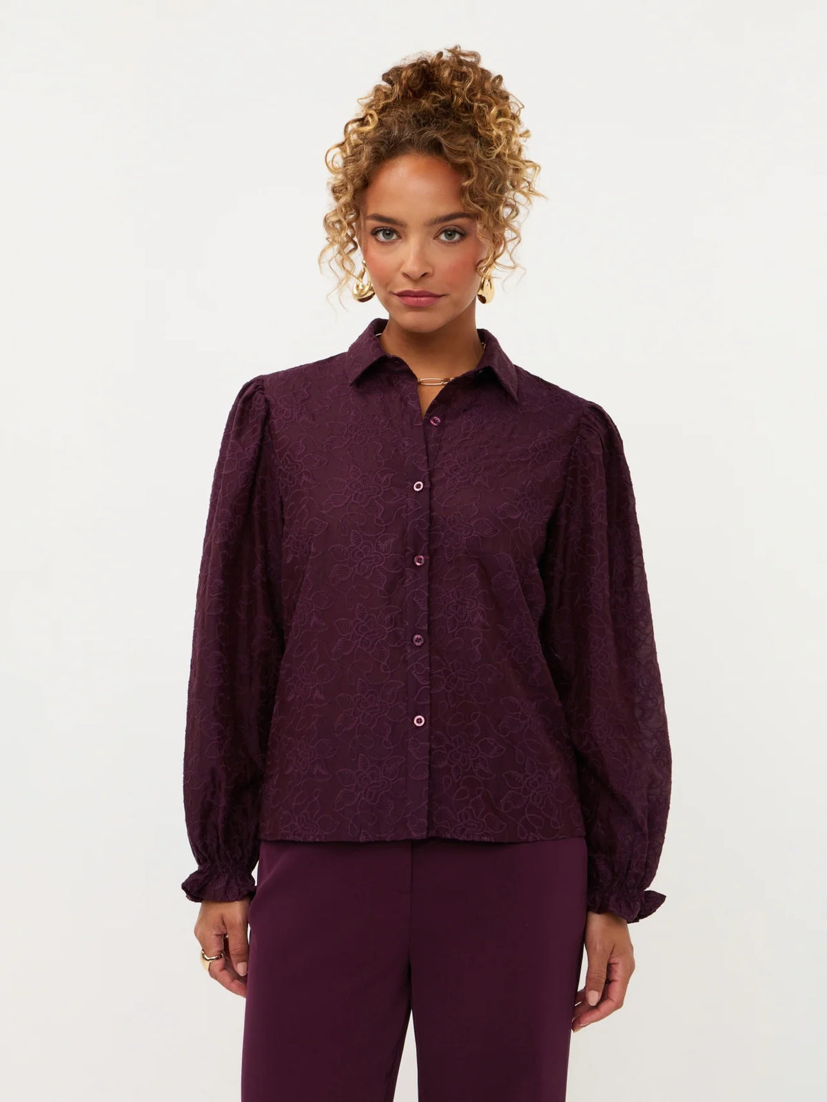 Ydence Blouse Victoria Burgundy