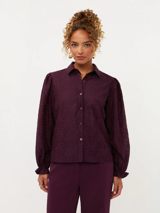 Ydence Blouse Victoria Burgundy