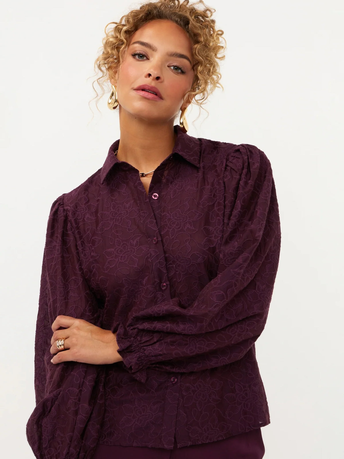 Ydence Blouse Victoria Burgundy