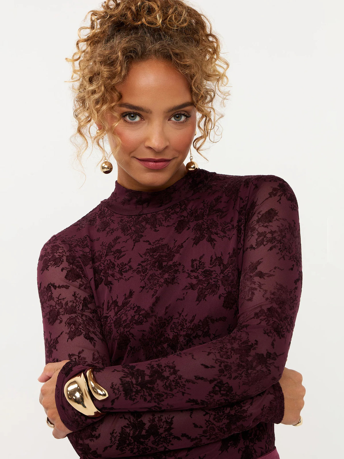 Ydence Top Anouk Burgundy