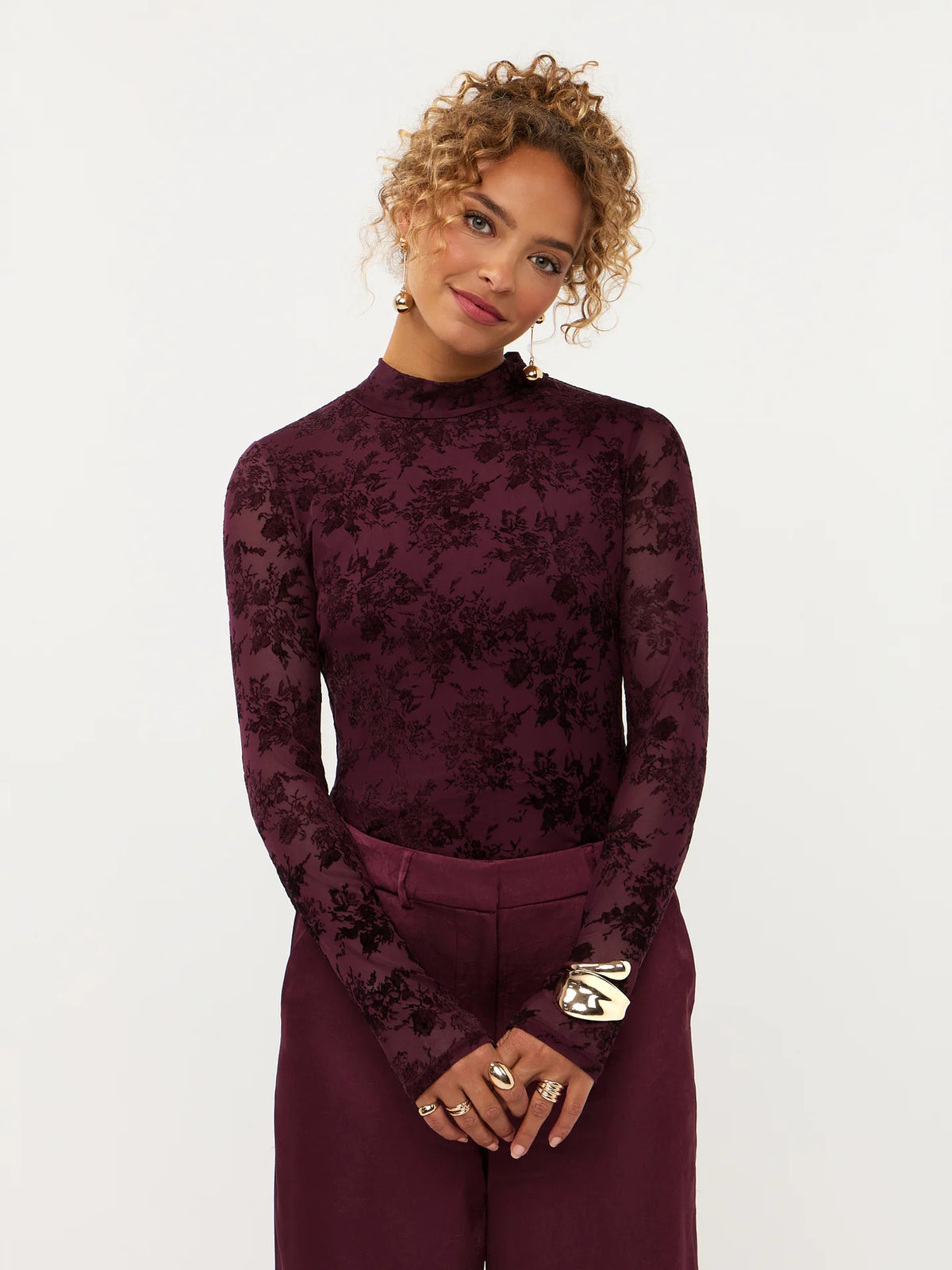 Ydence Top Anouk Burgundy