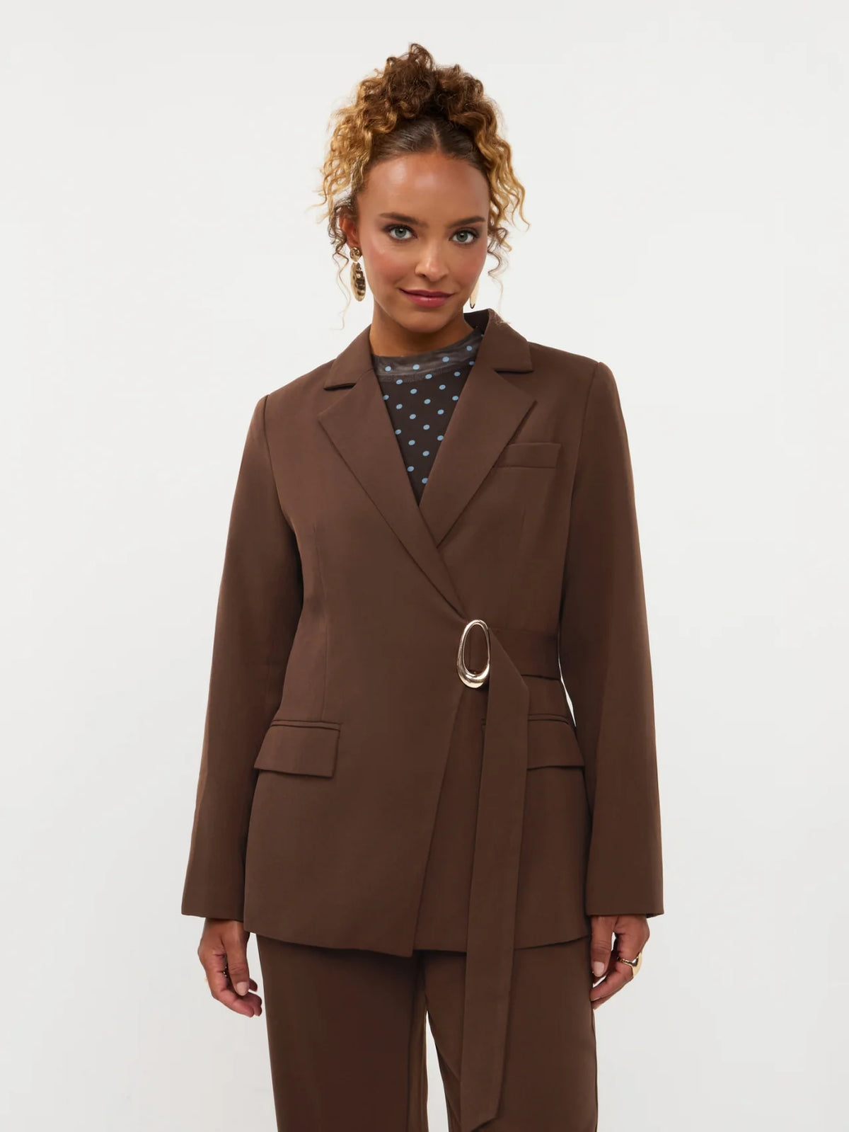 Ydence blazer Shalyla dark Brown