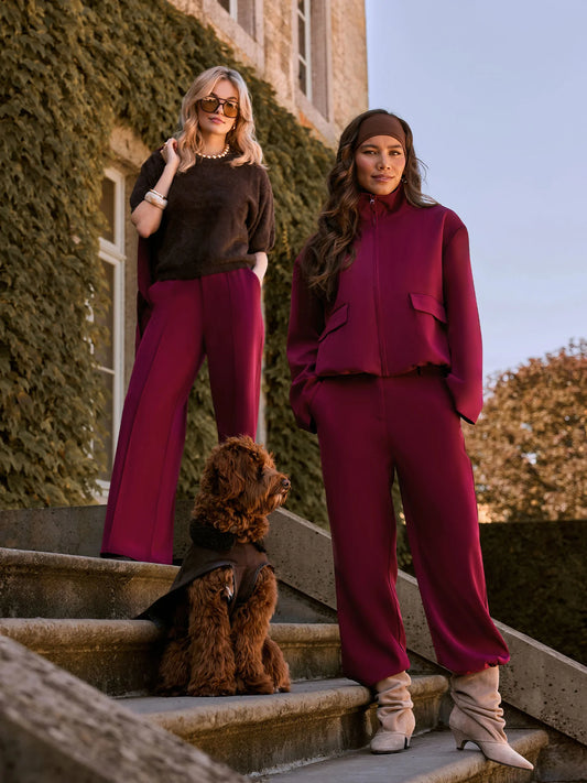 Ydence pants Solange burgundy new