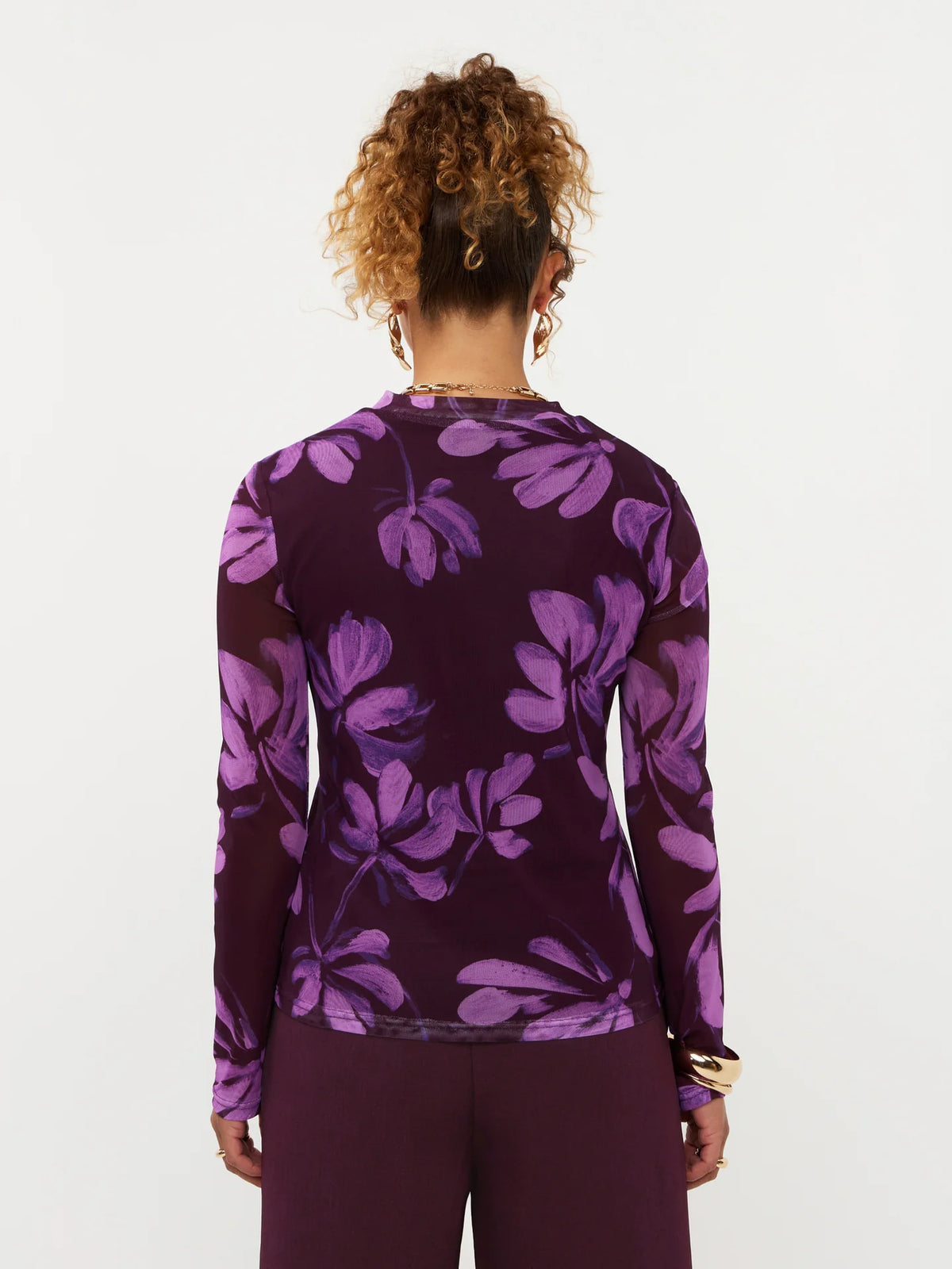 Ydence top Willemijn plum flower
