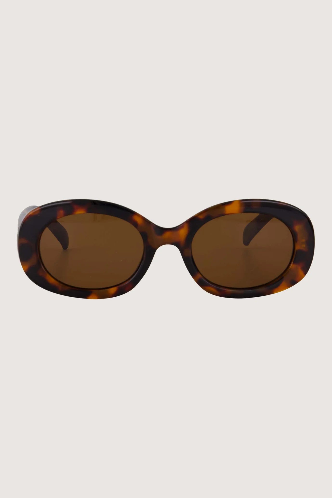 Zusss ovalen zonnebril met panter print incl koker