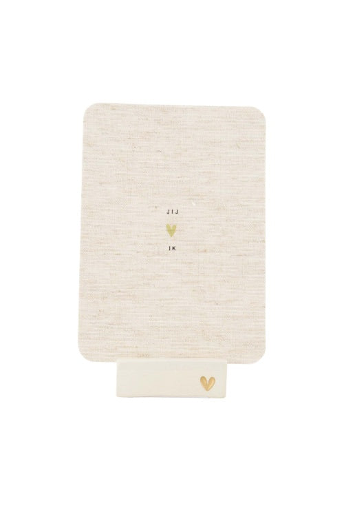 Zusss card stand ceramic matte heart
