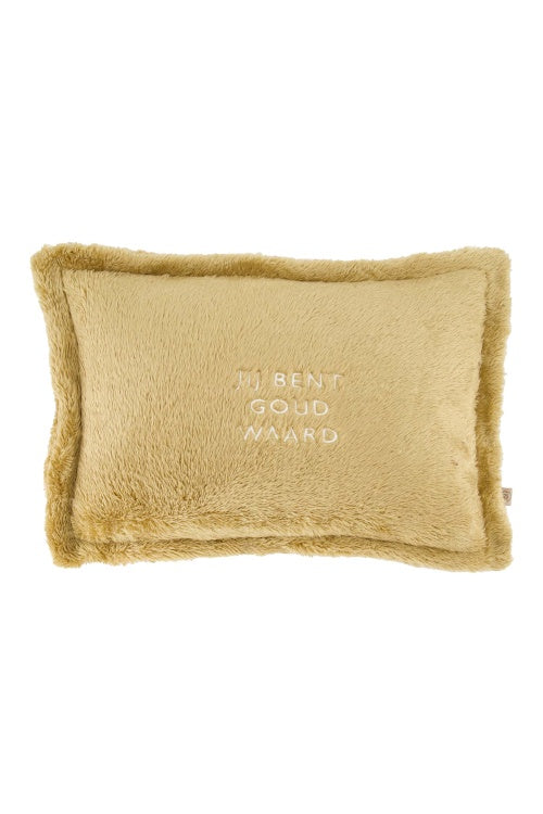 Zusss cushion fluffy jij bent goud waard 35x25cm