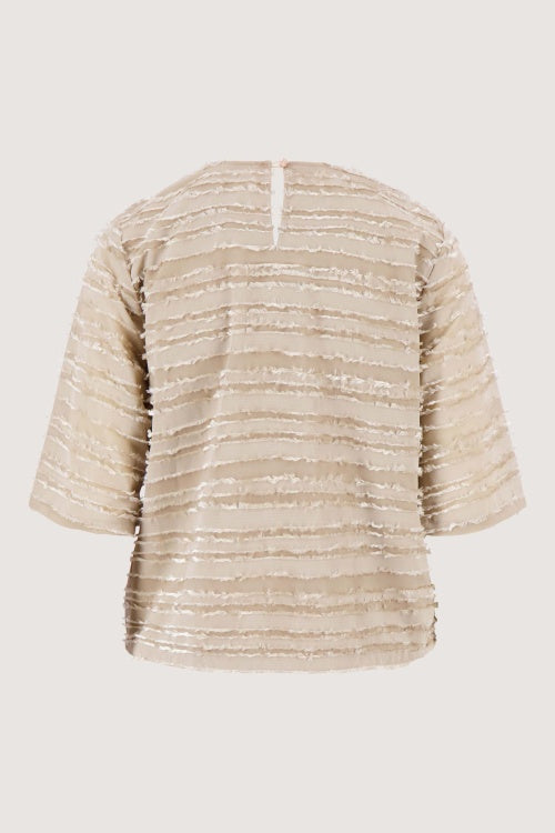 Zusss feather top short sleeve lined