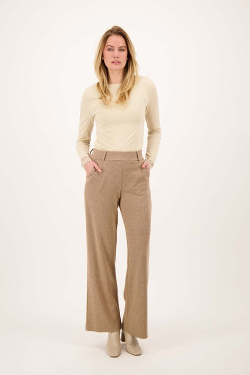 Zusss herringbone trousers with stretch