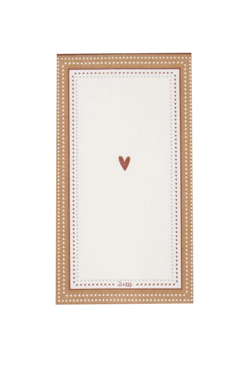 Zusss napkins rectangle hearts