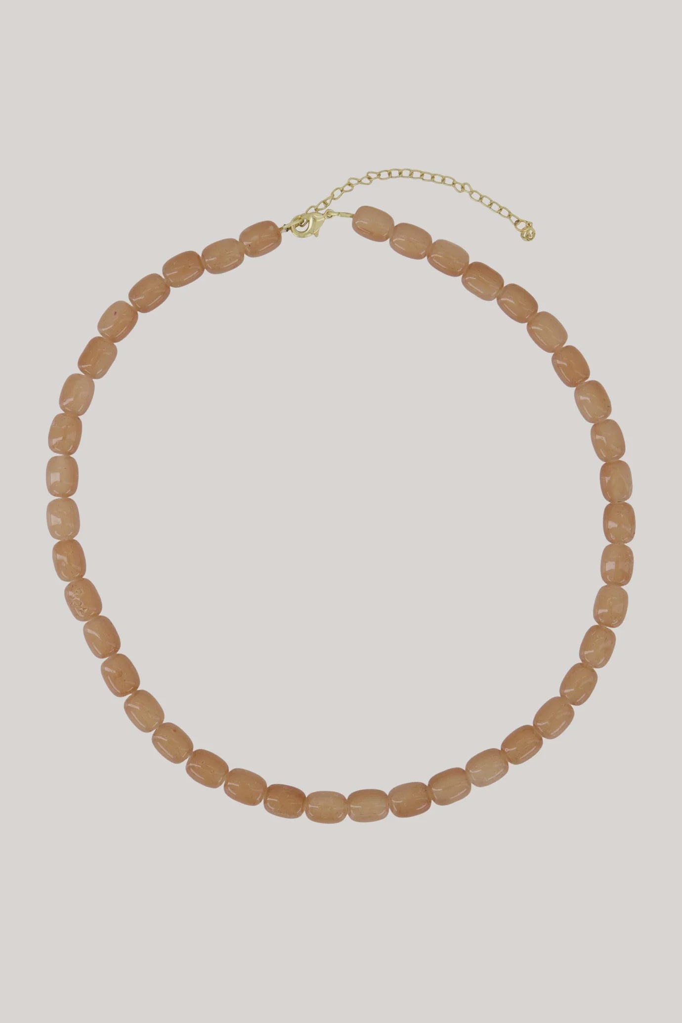 Zusss smalle kralen ketting warm camel