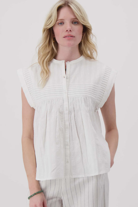 Zusss voile blouse met structuur streep