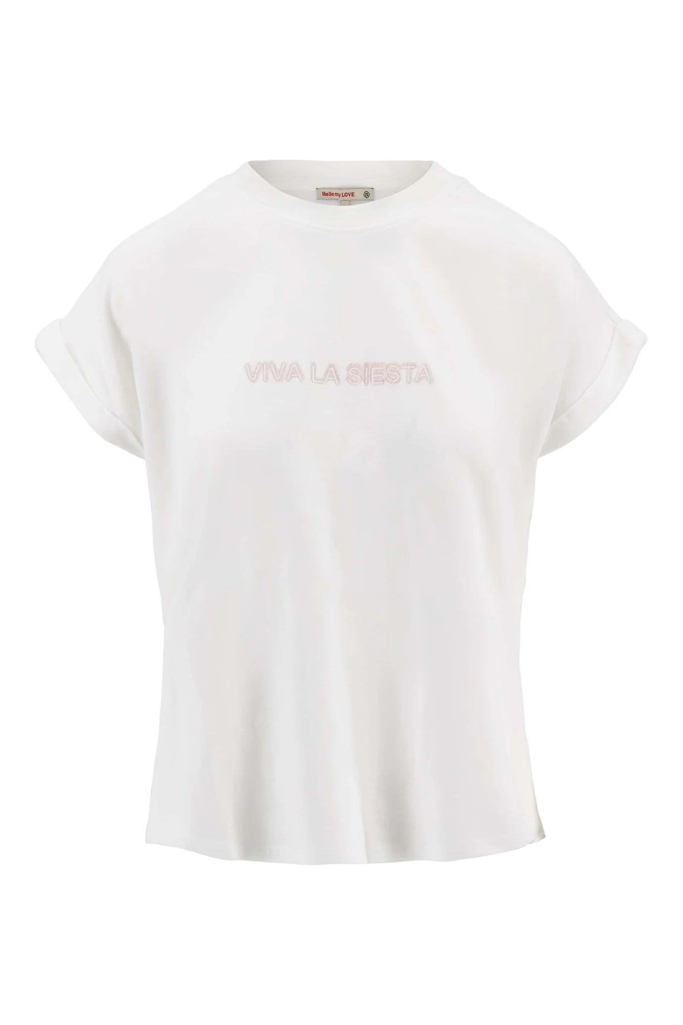 Zusss T-shirt met opgerolde mouw viva la siesta