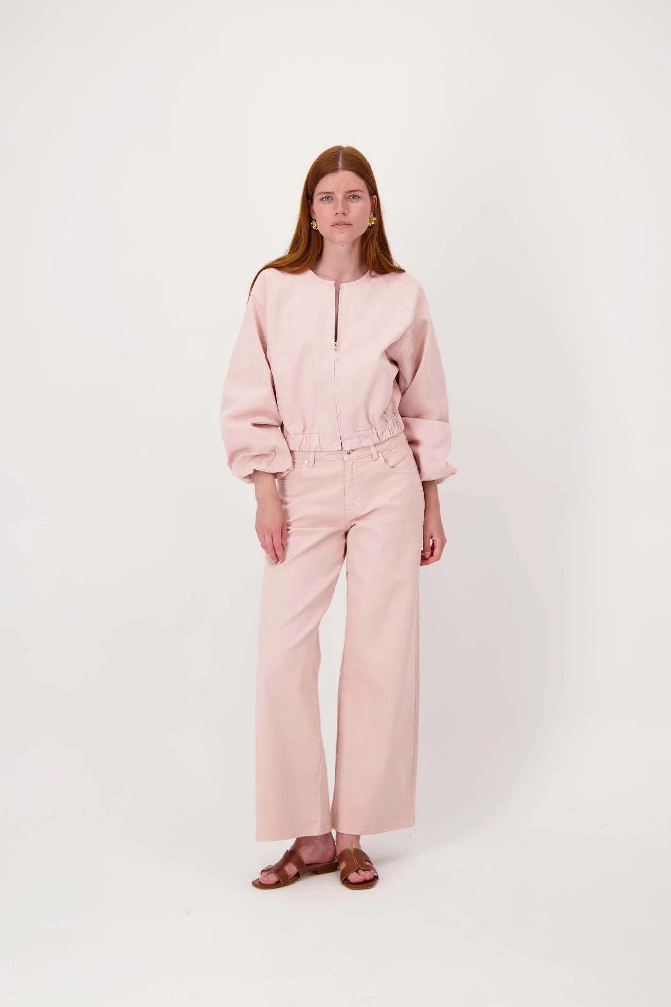 Zusss Wideleg Jeans Gekleurd