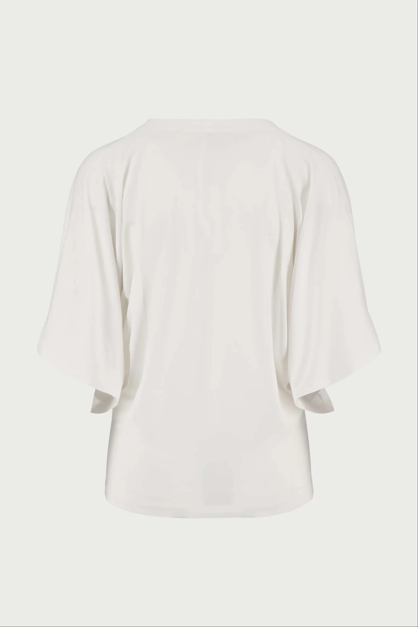 Zusss V hals T-shirt wijde mouw met Zusss embroidery