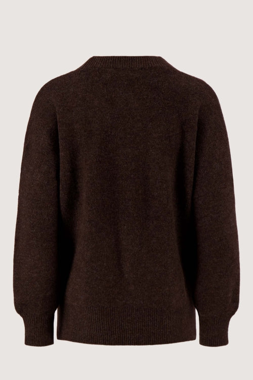 Zusss long V-neck sweater with heart