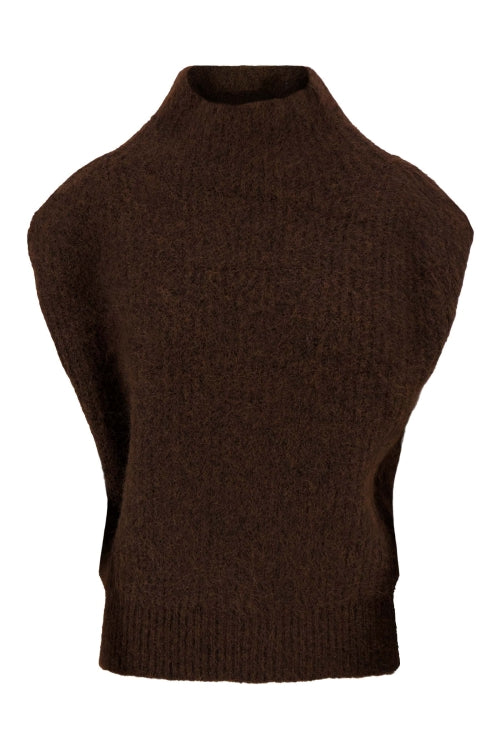 Zusss chunky sleeveless turtleneck sweater