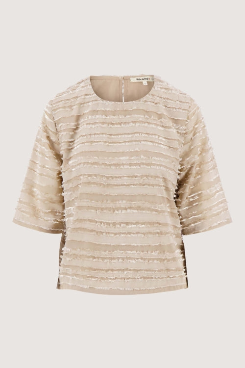 Zusss feather top short sleeve lined