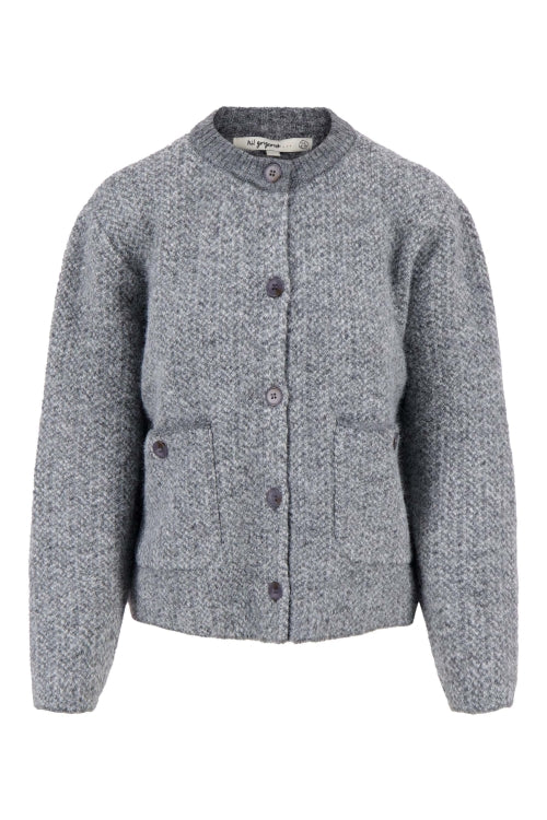 Zusss herringbone jacquard cardigan