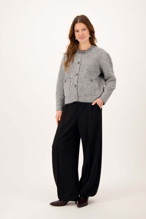 Zusss herringbone jacquard cardigan