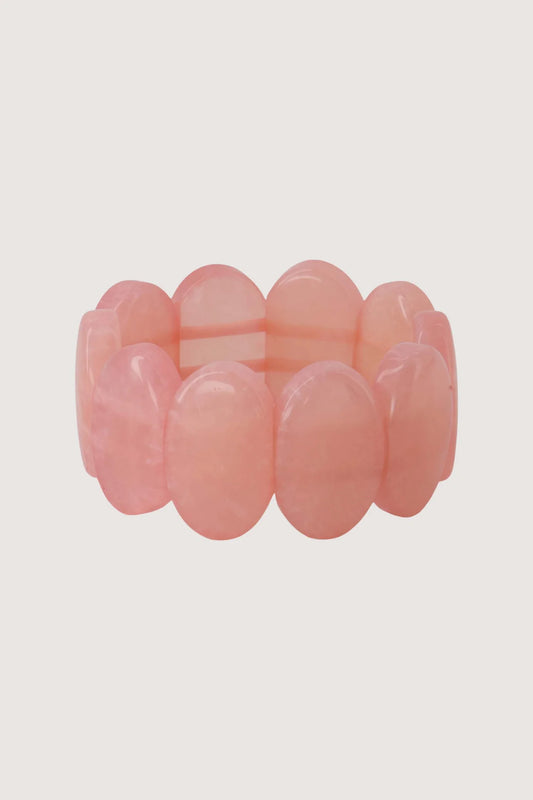 Zusss armband van kralen elastiek crispy pink