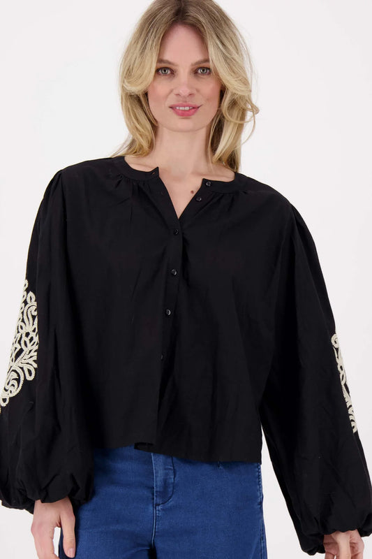 Zusss blouse met borduur mouwen