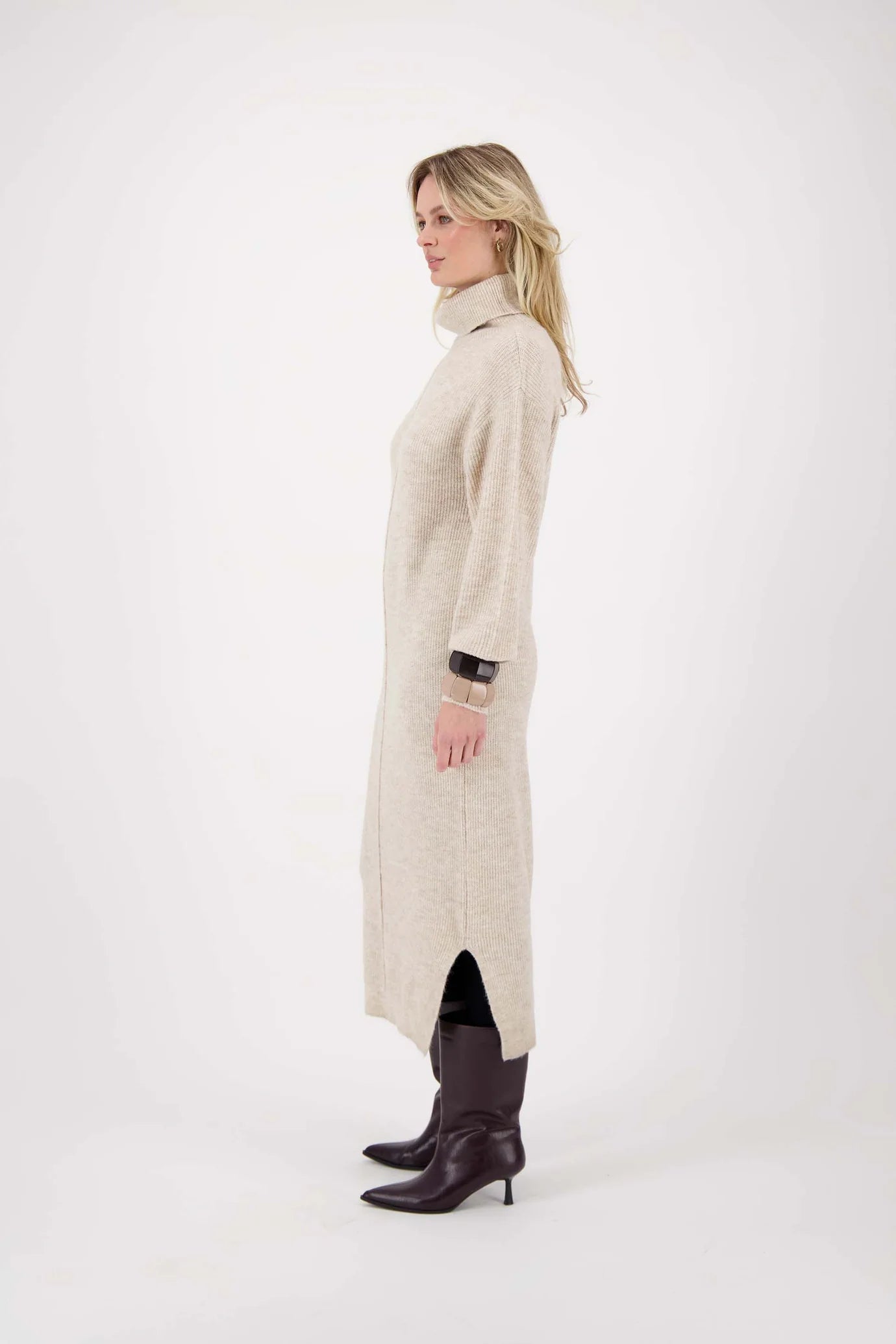 Zusss brei jurk beige