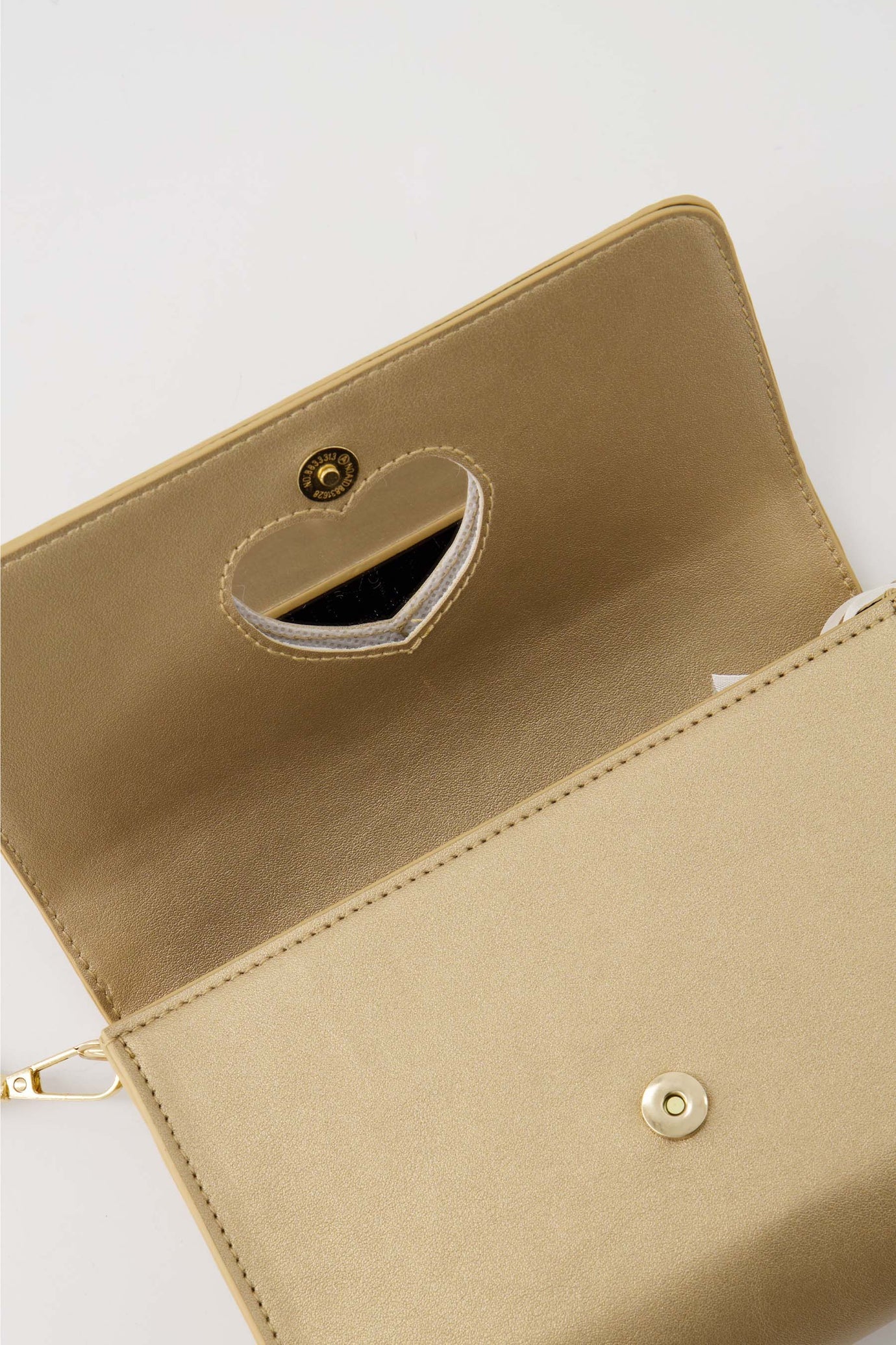Zusss clutch met hart spiegel goud