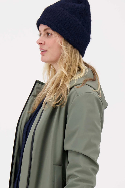 Zusss gebreide muts met kabels Navy