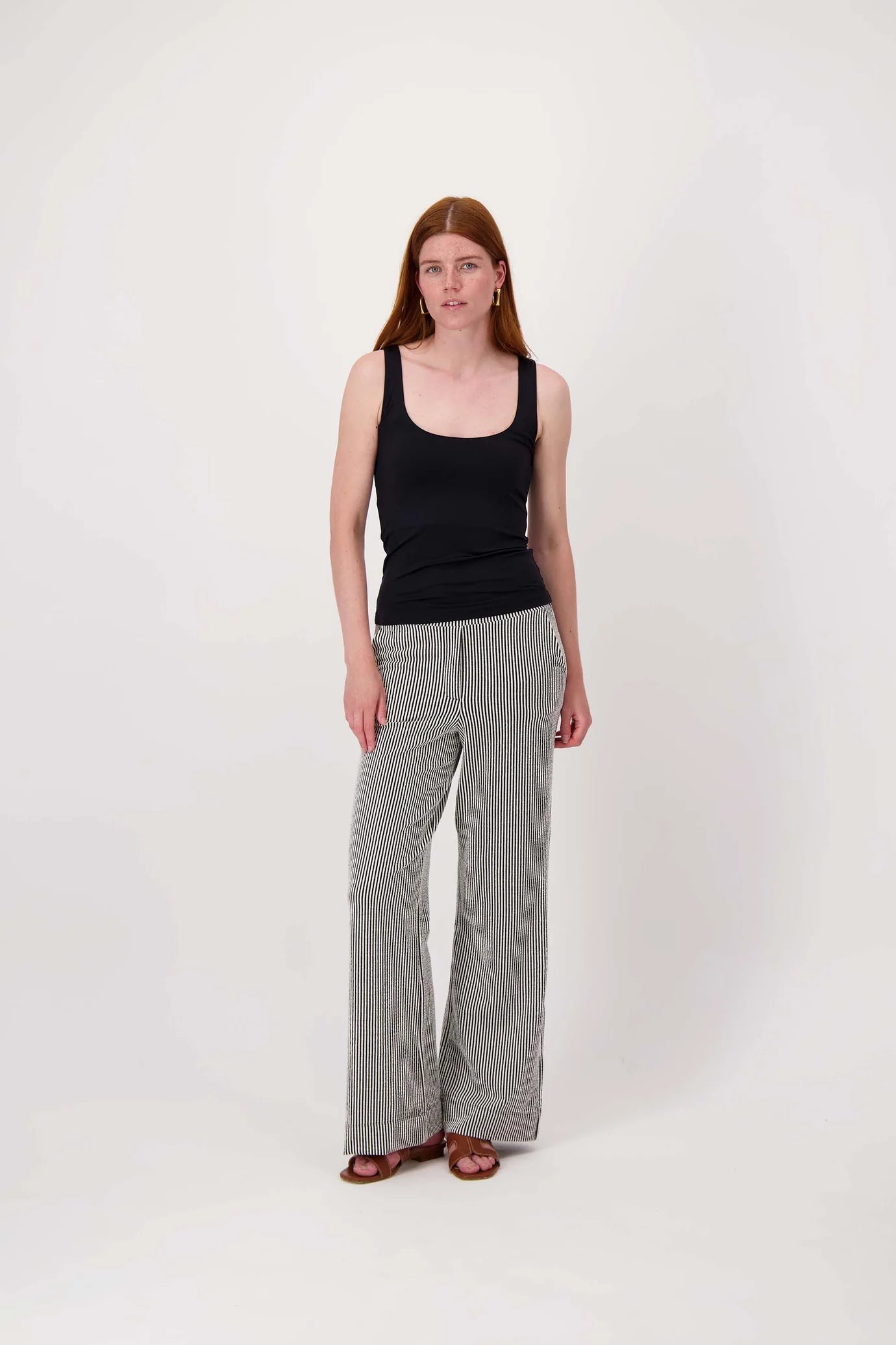 Zusss gestreepte broek met structuur