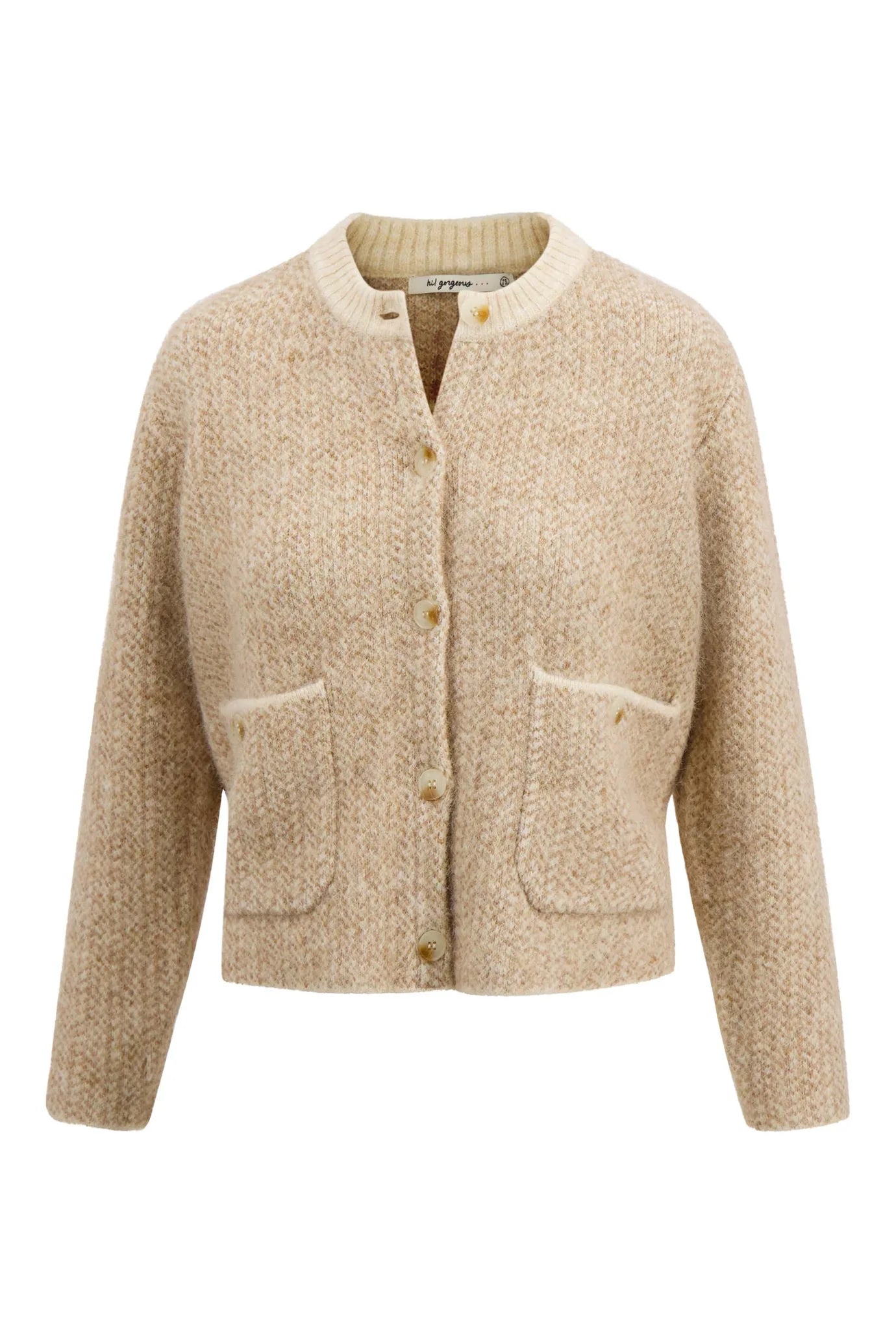 Zusss jacquard vest met visgraat structuur