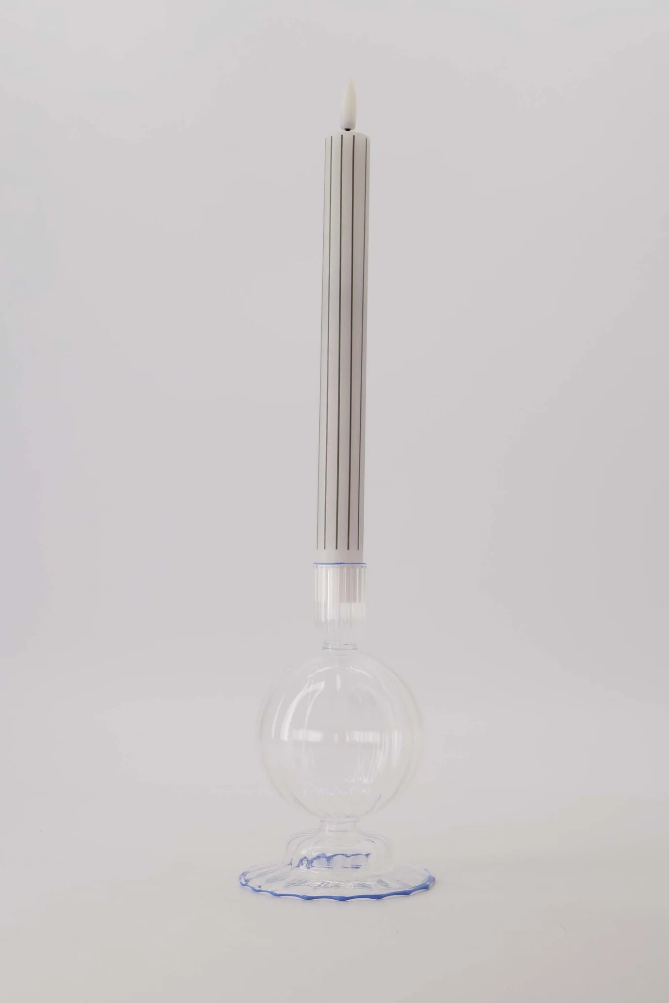 Zusss kandelaar glas bolling ribbel