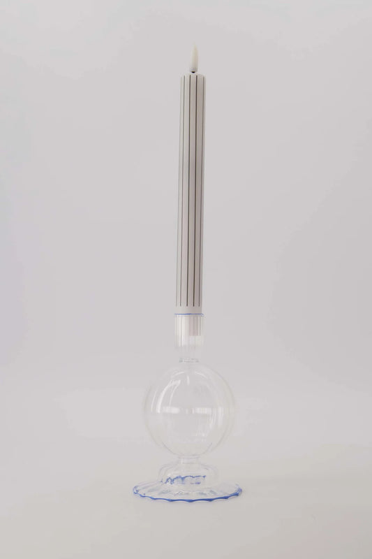 Zusss kandelaar glas bolling ribbel