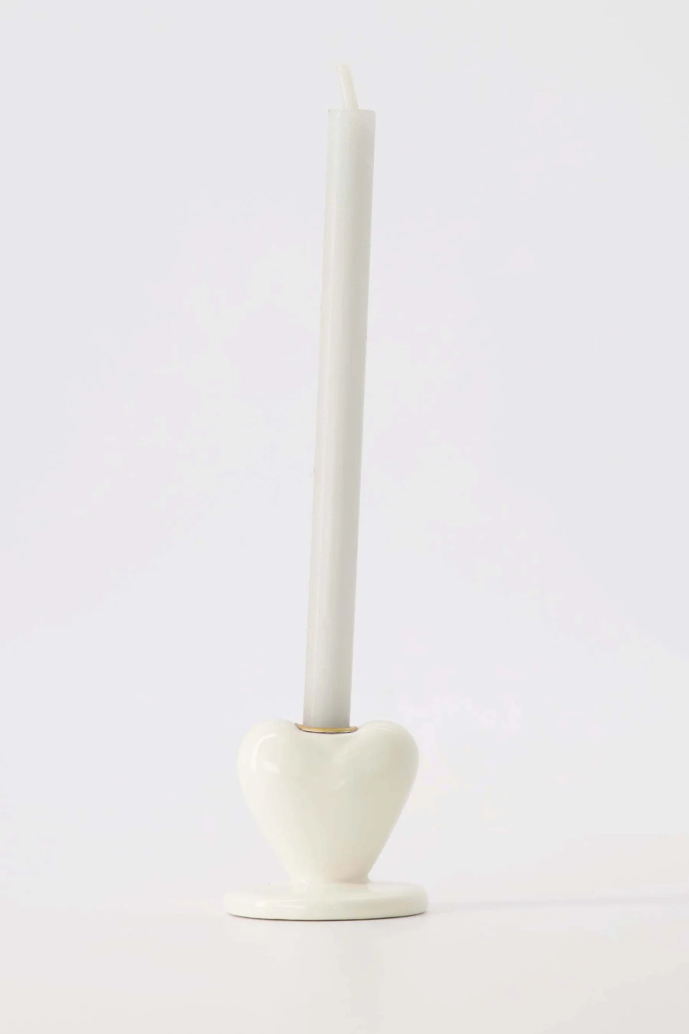 Zusss kandelaartje keramiek hartje wit