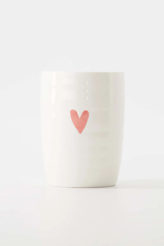 Zusss koffiemok hartje wit/roze