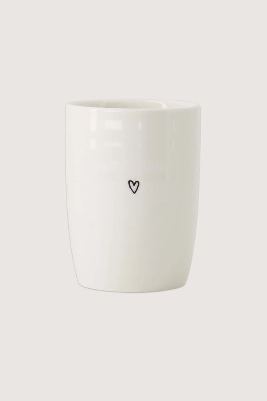 Zusss koffiemok hartje zwart wit