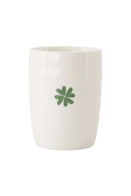 Zusss koffiemok klavertje wit groen