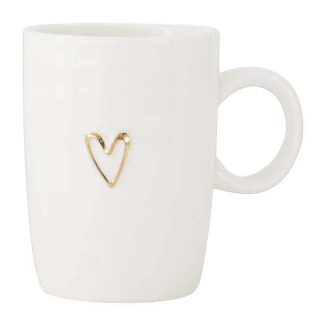 Zusss koffiemok met oor hartje wit goud