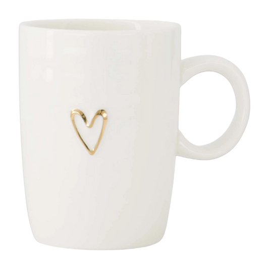 Zusss koffiemok met oor hartje wit goud