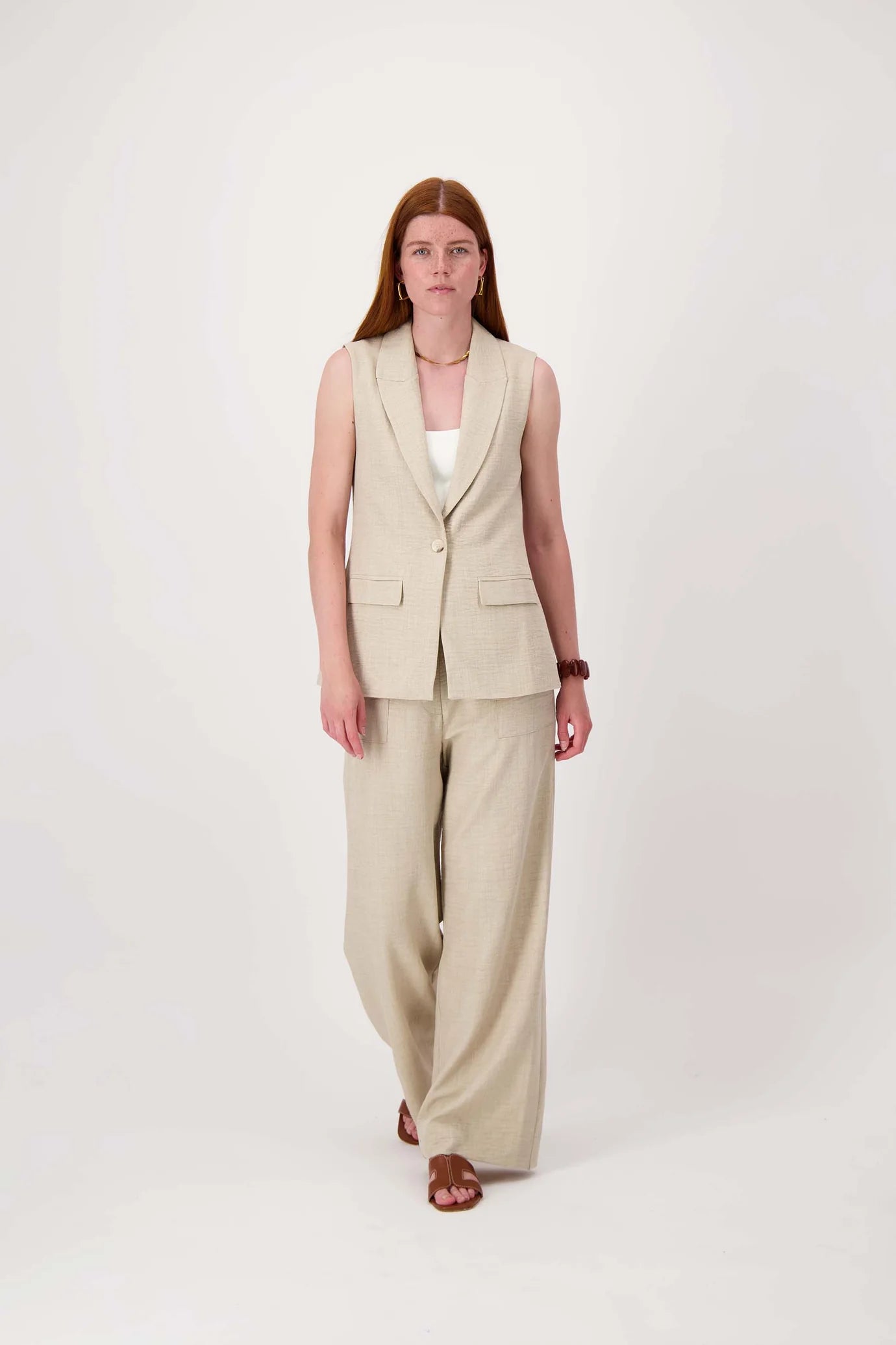 Zusss lang gilet met stretch
