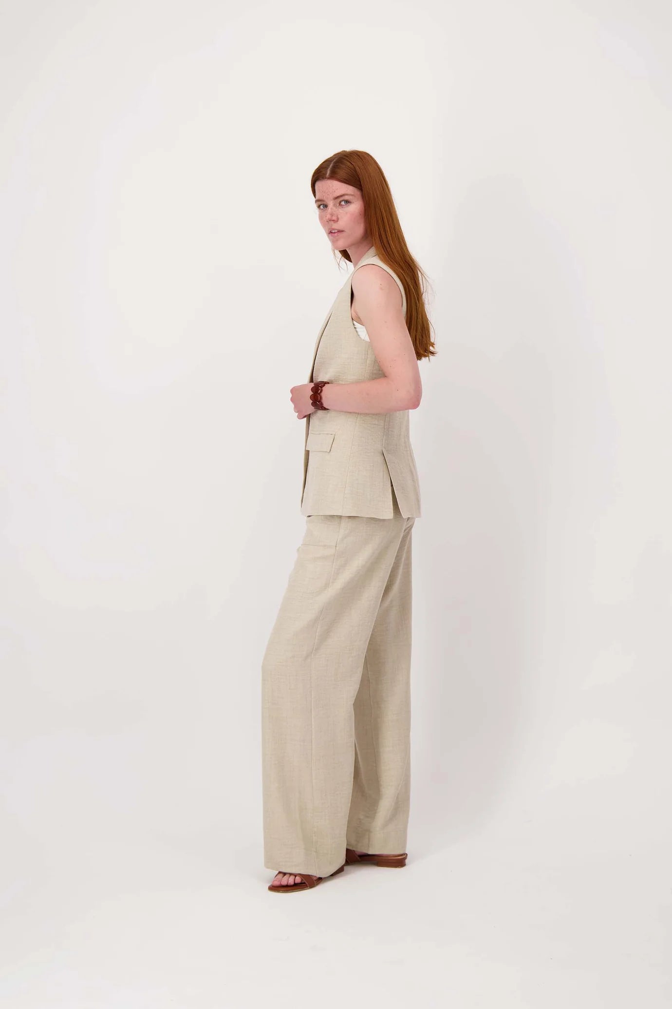 Zusss lang gilet met stretch