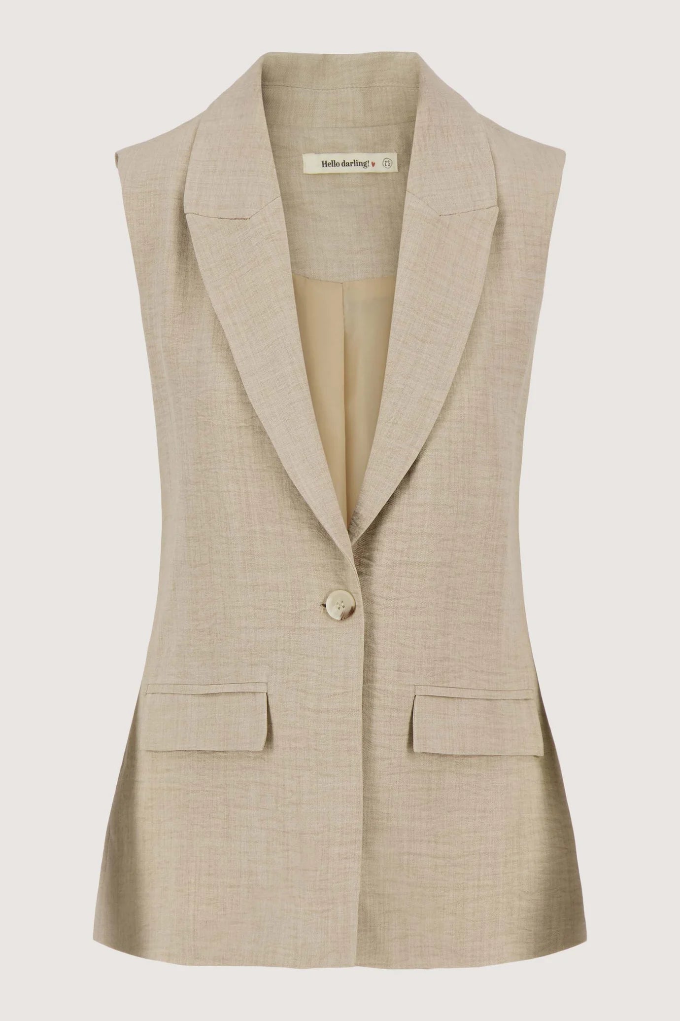 Zusss lang gilet met stretch